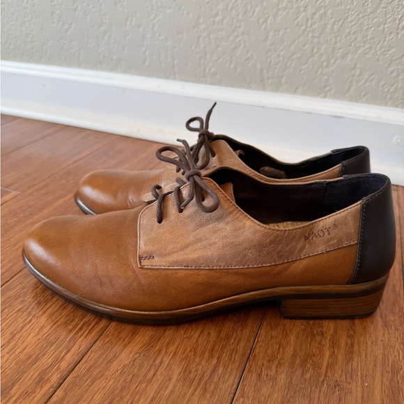 Naot Kedma Brown Leather Lace Up Oxford Flat EU 40/US 9 - Picture 1 of 14